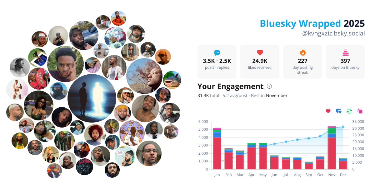 Your Bluesky Wrapped 2025 preview