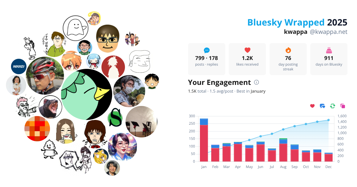 Your Bluesky Wrapped 2025 preview