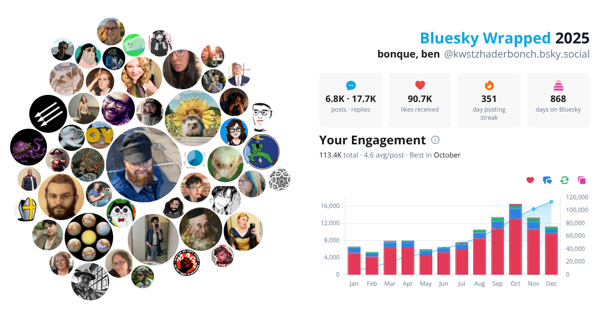 Your Bluesky Wrapped 2025 preview