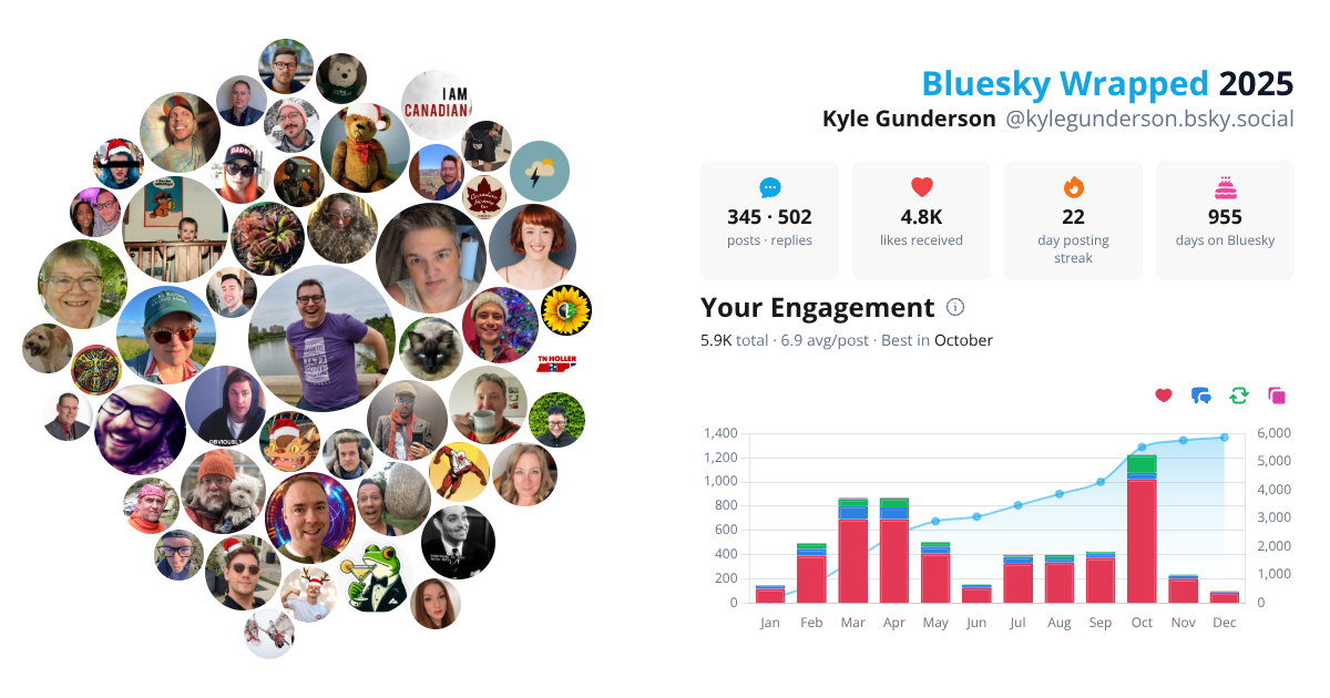 Your Bluesky Wrapped 2025 preview