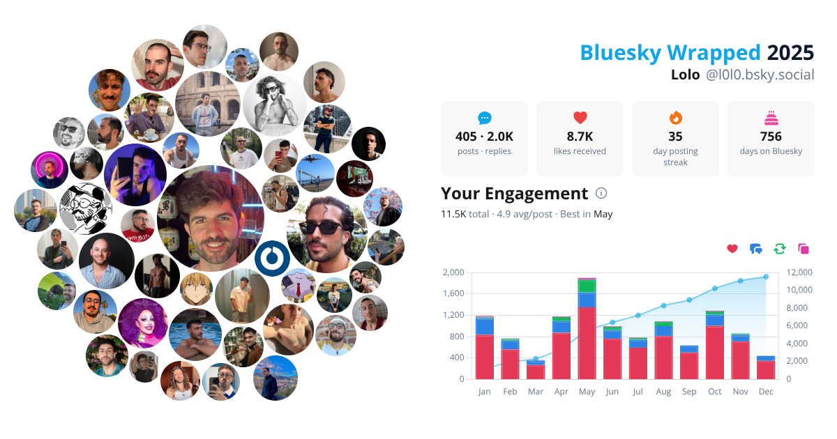 Your Bluesky Wrapped 2025 preview