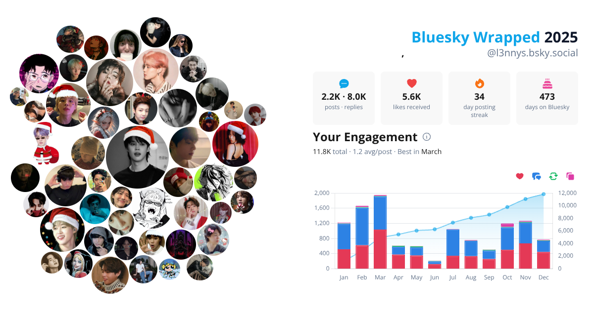Your Bluesky Wrapped 2025 preview