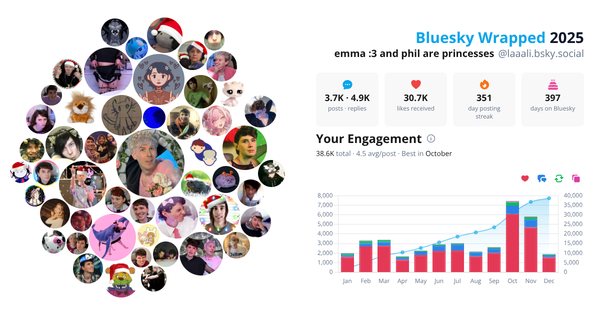 Your Bluesky Wrapped 2025 preview