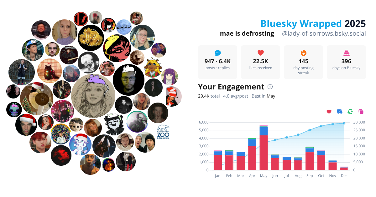 Your Bluesky Wrapped 2025 preview