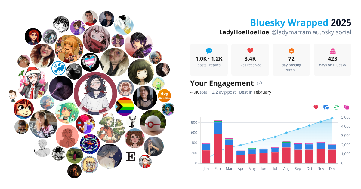 Your Bluesky Wrapped 2025 preview