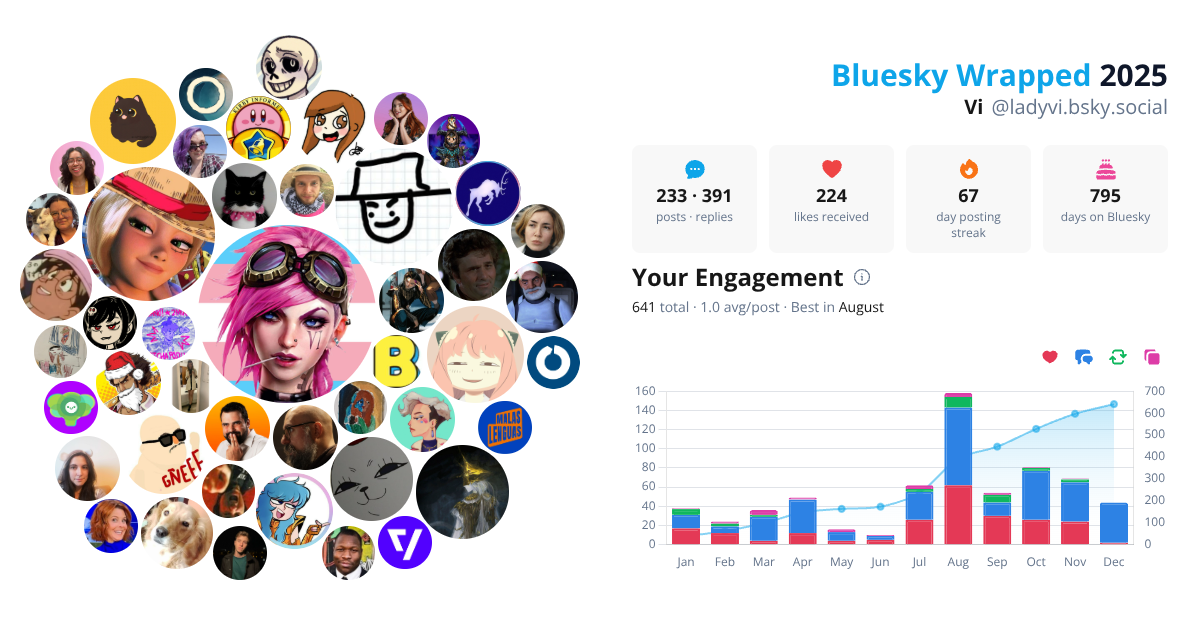 Your Bluesky Wrapped 2025 preview