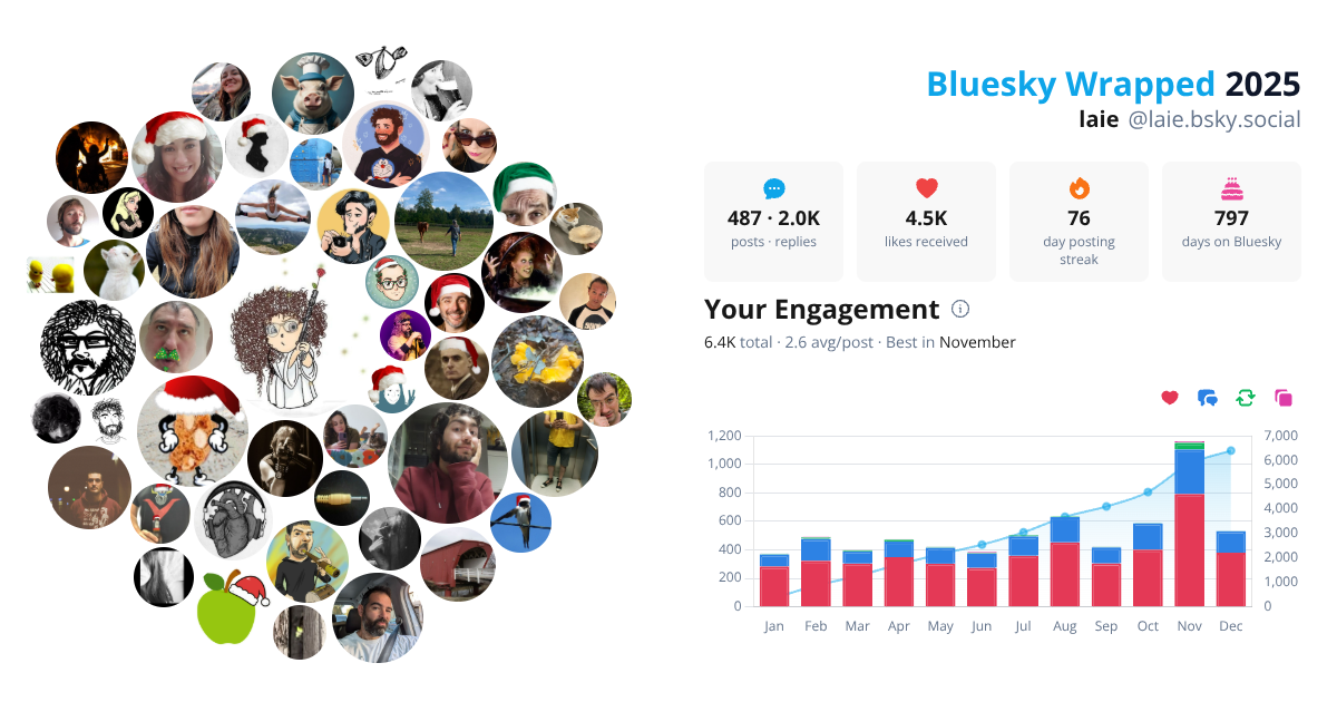 Your Bluesky Wrapped 2025 preview