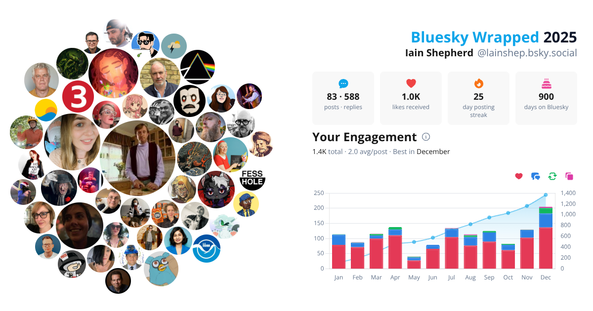Your Bluesky Wrapped 2025 preview