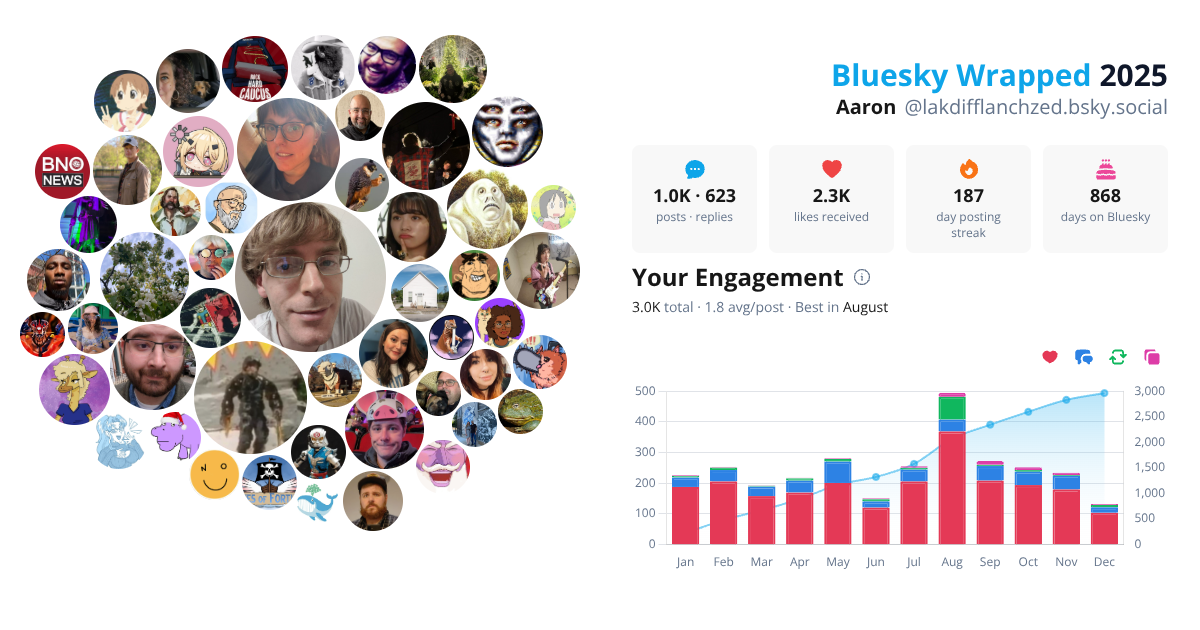 Your Bluesky Wrapped 2025 preview