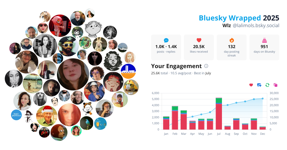 Your Bluesky Wrapped 2025 preview