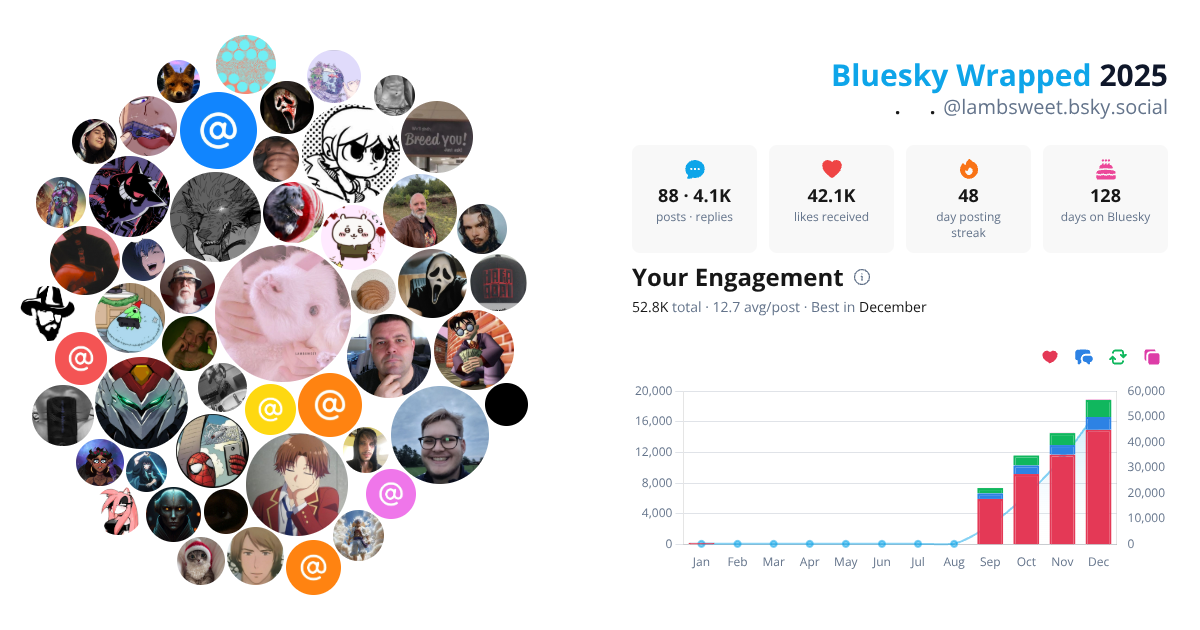 Your Bluesky Wrapped 2025 preview