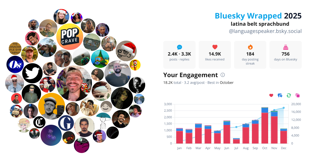 Your Bluesky Wrapped 2025 preview