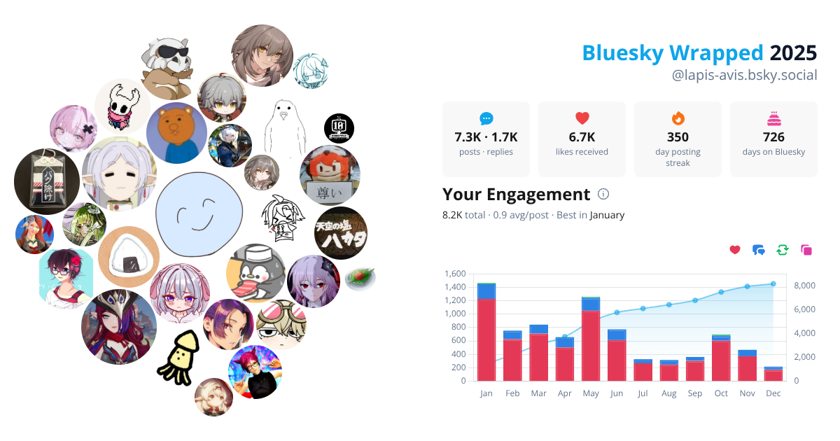Your Bluesky Wrapped 2025 preview