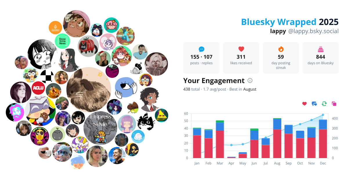 Your Bluesky Wrapped 2025 preview