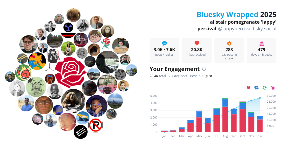 Your Bluesky Wrapped 2025 preview