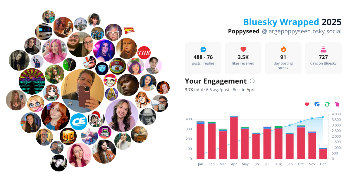Your Bluesky Wrapped 2025 preview