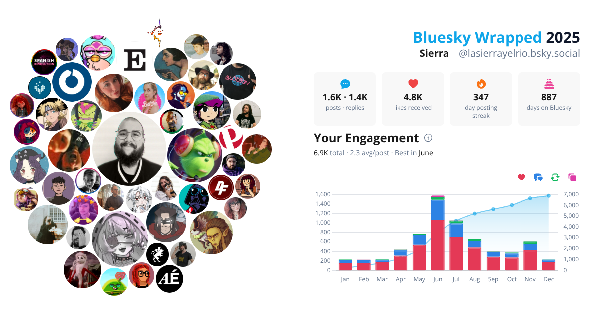 Your Bluesky Wrapped 2025 preview