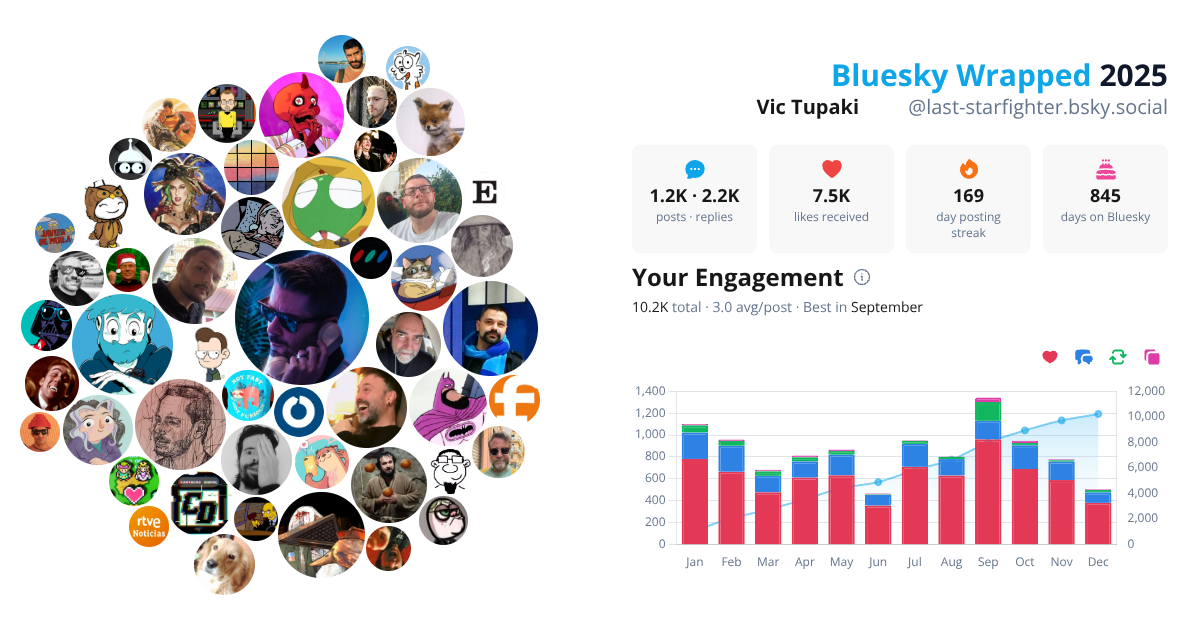 Your Bluesky Wrapped 2025 preview