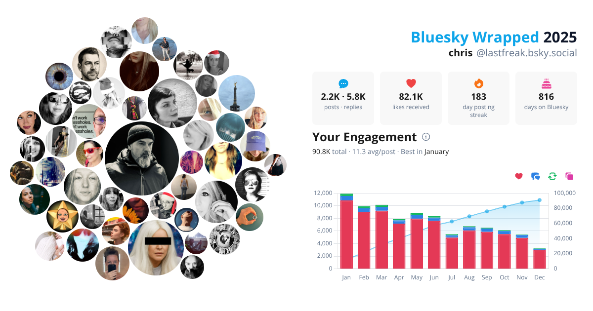 Your Bluesky Wrapped 2025 preview
