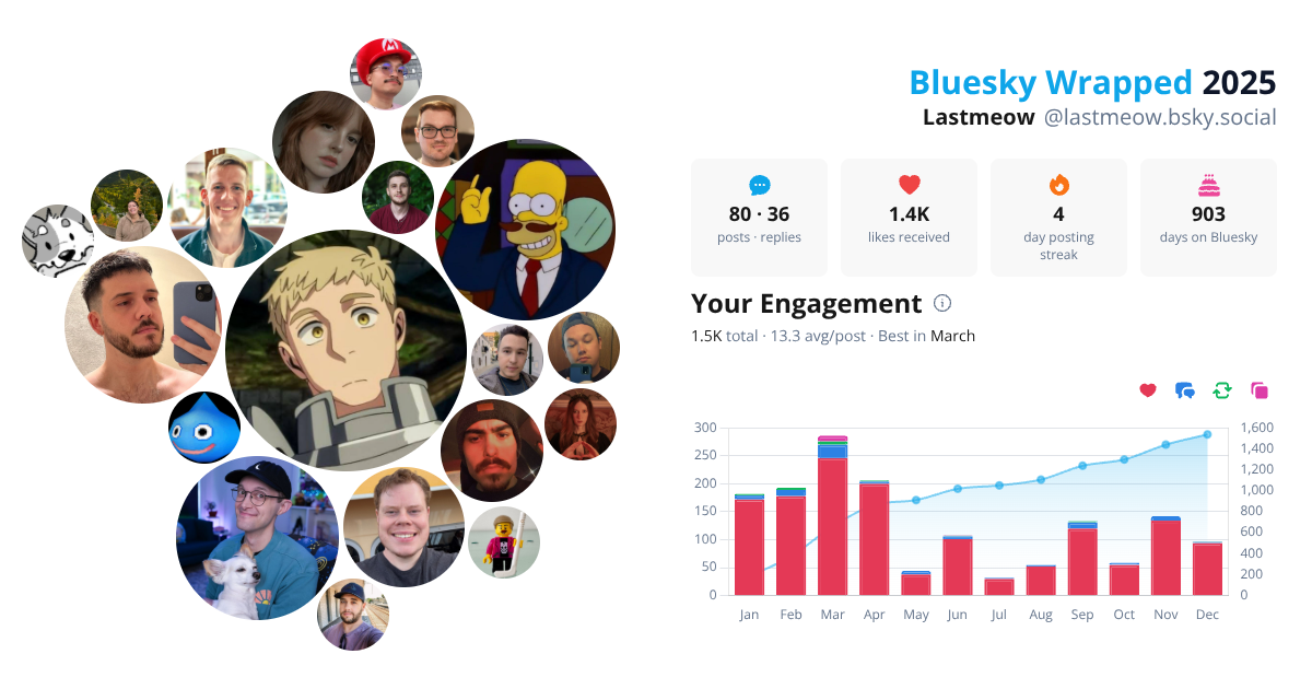 Your Bluesky Wrapped 2025 preview