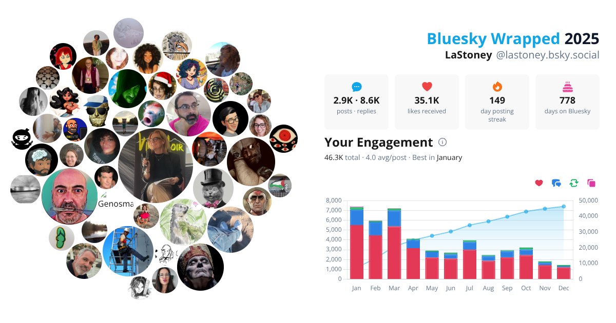 Your Bluesky Wrapped 2025 preview