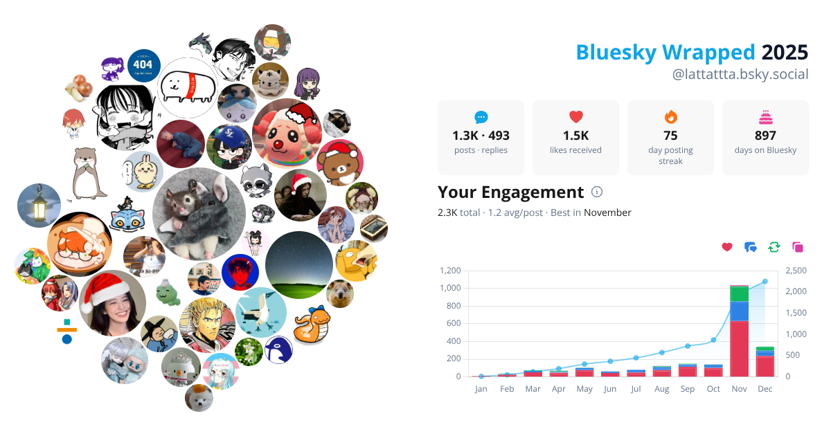 Your Bluesky Wrapped 2025 preview