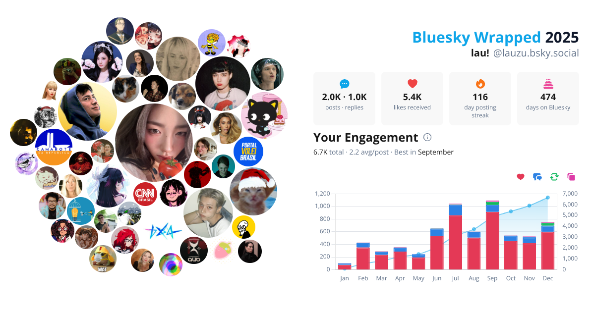 Your Bluesky Wrapped 2025 preview