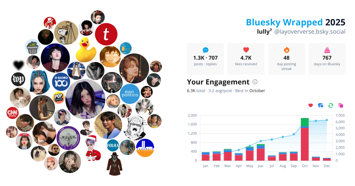 Your Bluesky Wrapped 2025 preview
