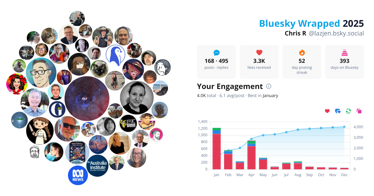 Your Bluesky Wrapped 2025 preview