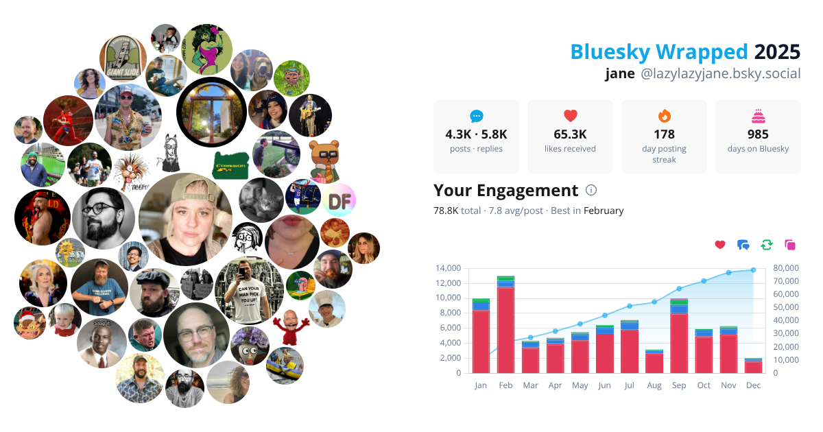 Your Bluesky Wrapped 2025 preview