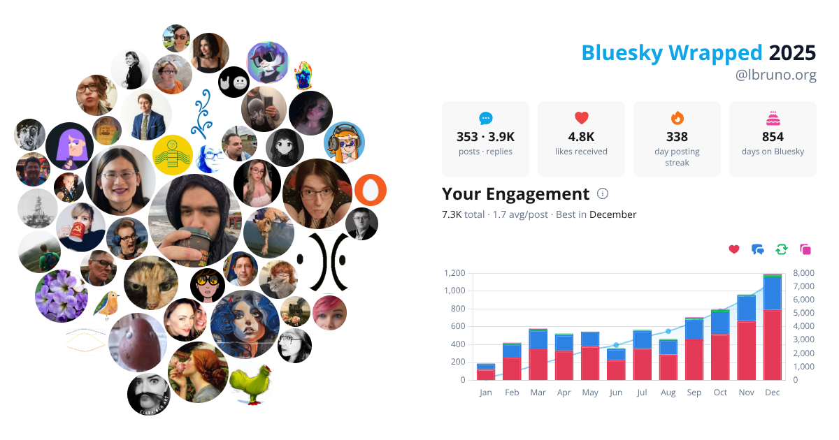 Your Bluesky Wrapped 2025 preview
