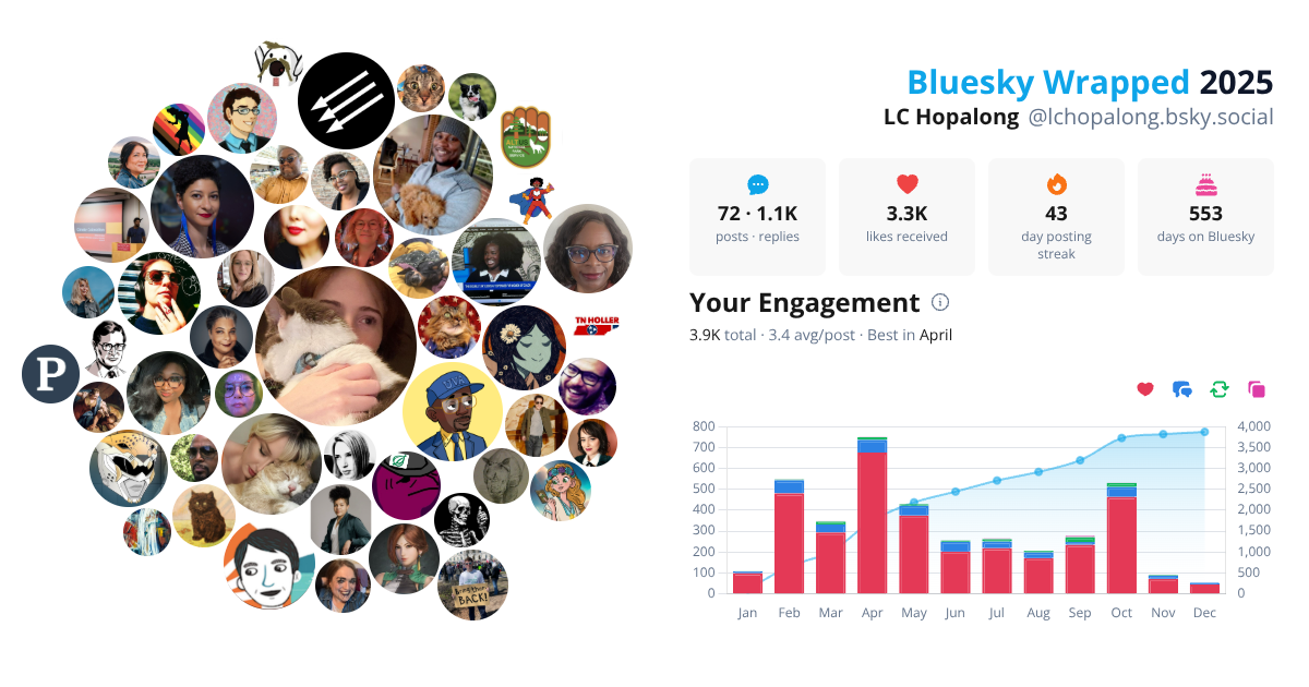 Your Bluesky Wrapped 2025 preview