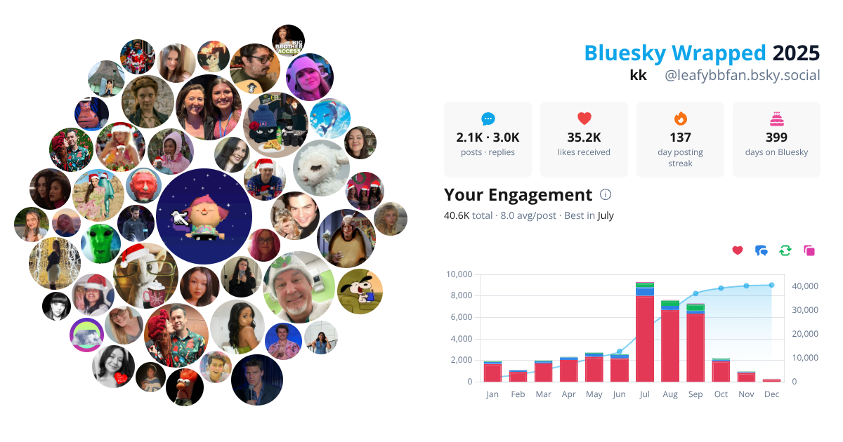Your Bluesky Wrapped 2025 preview
