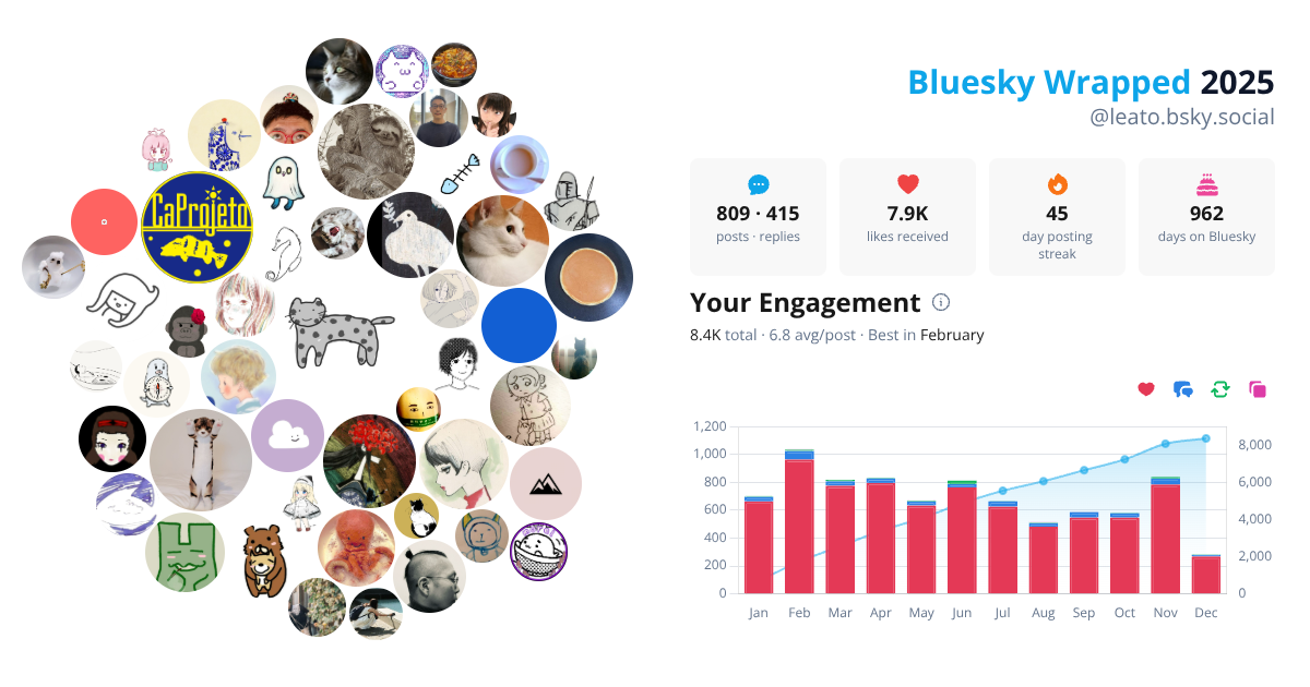 Your Bluesky Wrapped 2025 preview
