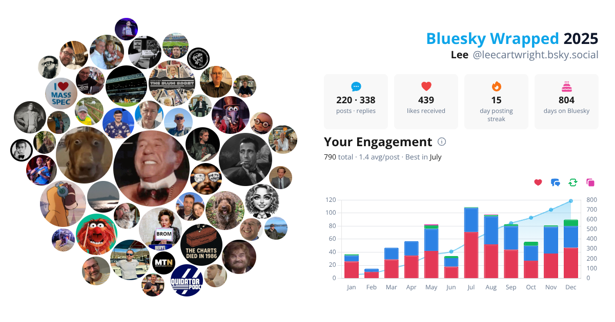 Your Bluesky Wrapped 2025 preview