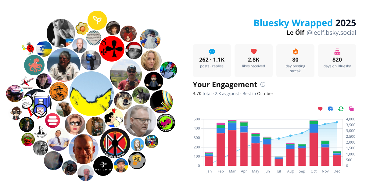 Your Bluesky Wrapped 2025 preview