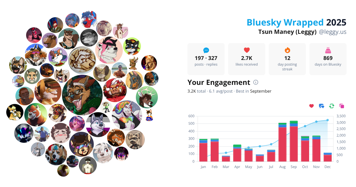 Your Bluesky Wrapped 2025 preview