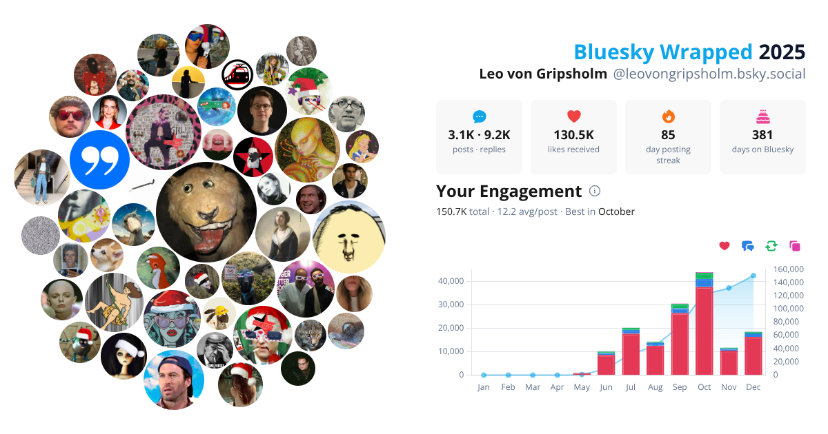 Your Bluesky Wrapped 2025 preview