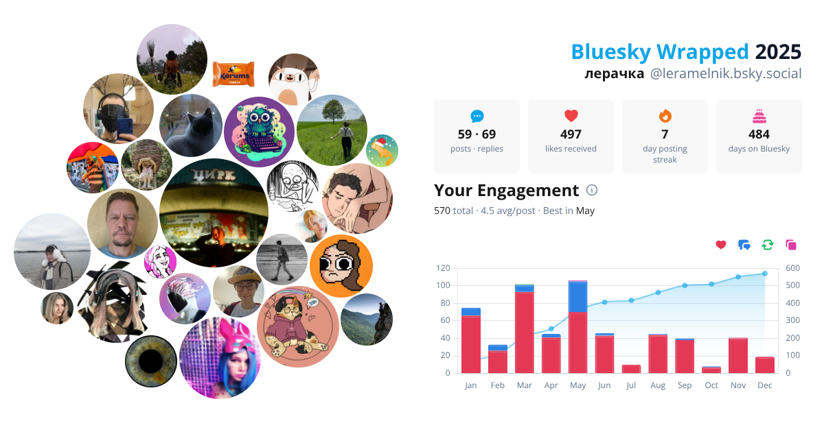 Your Bluesky Wrapped 2025 preview