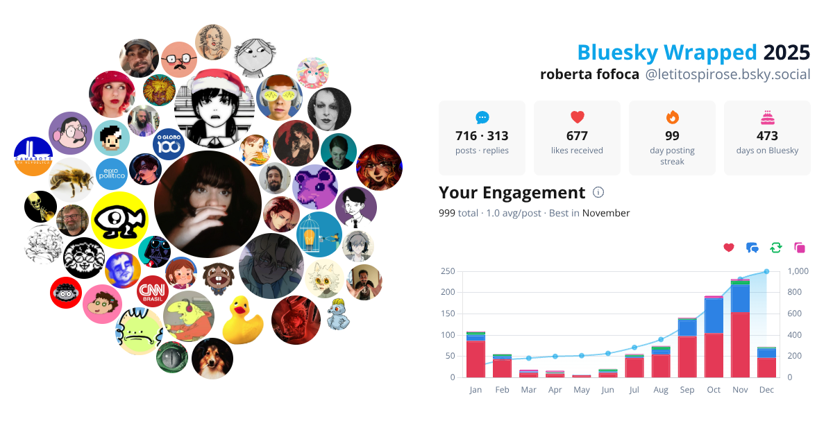 Your Bluesky Wrapped 2025 preview