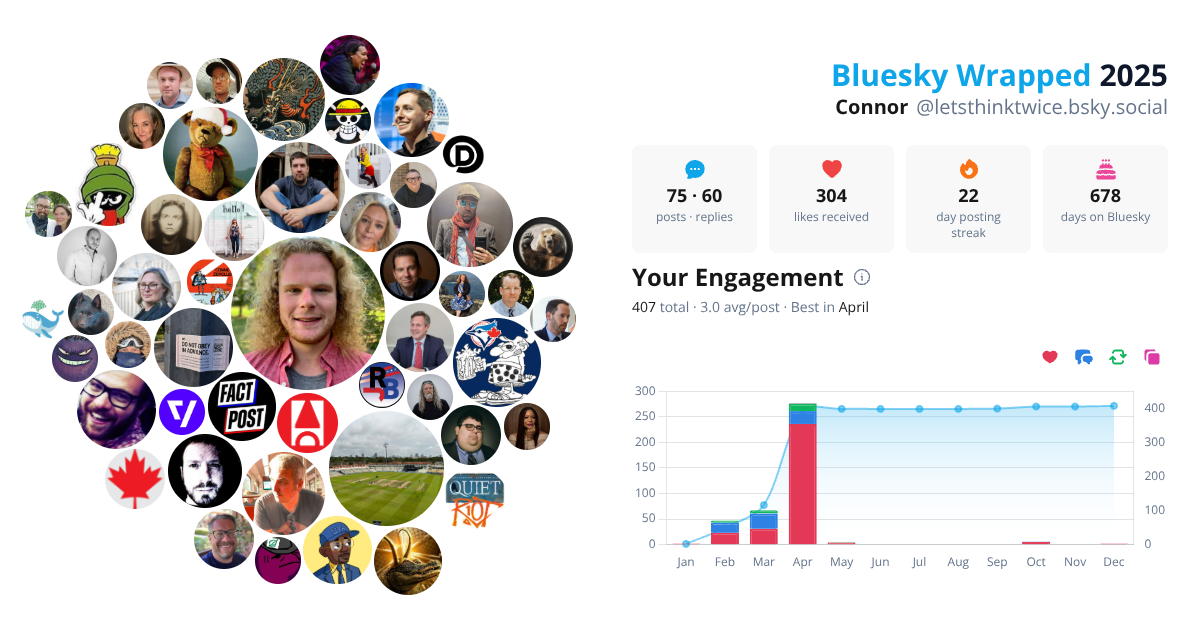 Your Bluesky Wrapped 2025 preview