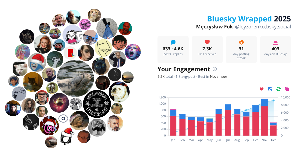 Your Bluesky Wrapped 2025 preview