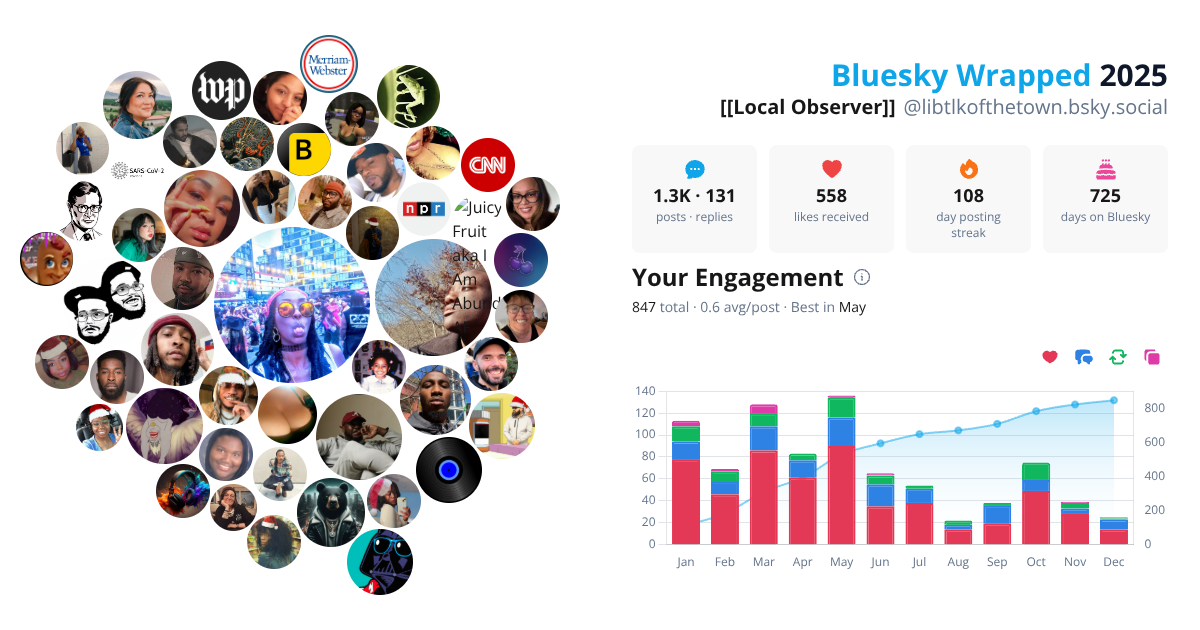 Your Bluesky Wrapped 2025 preview
