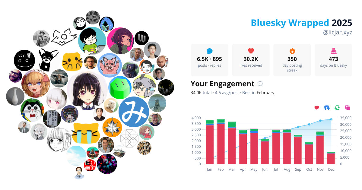 Your Bluesky Wrapped 2025 preview