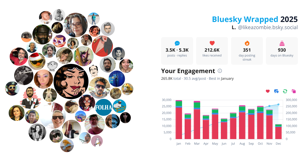 Your Bluesky Wrapped 2025 preview
