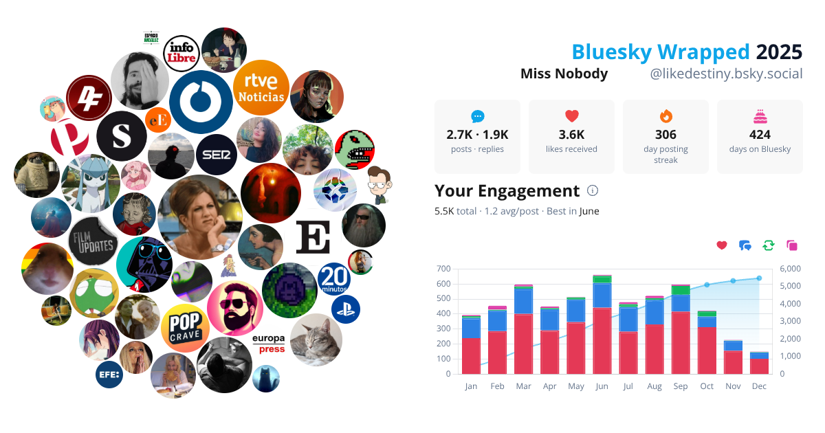 Your Bluesky Wrapped 2025 preview