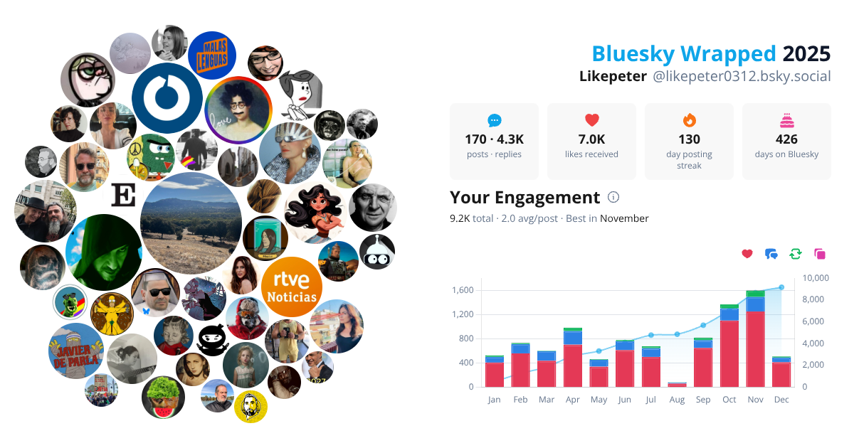 Your Bluesky Wrapped 2025 preview