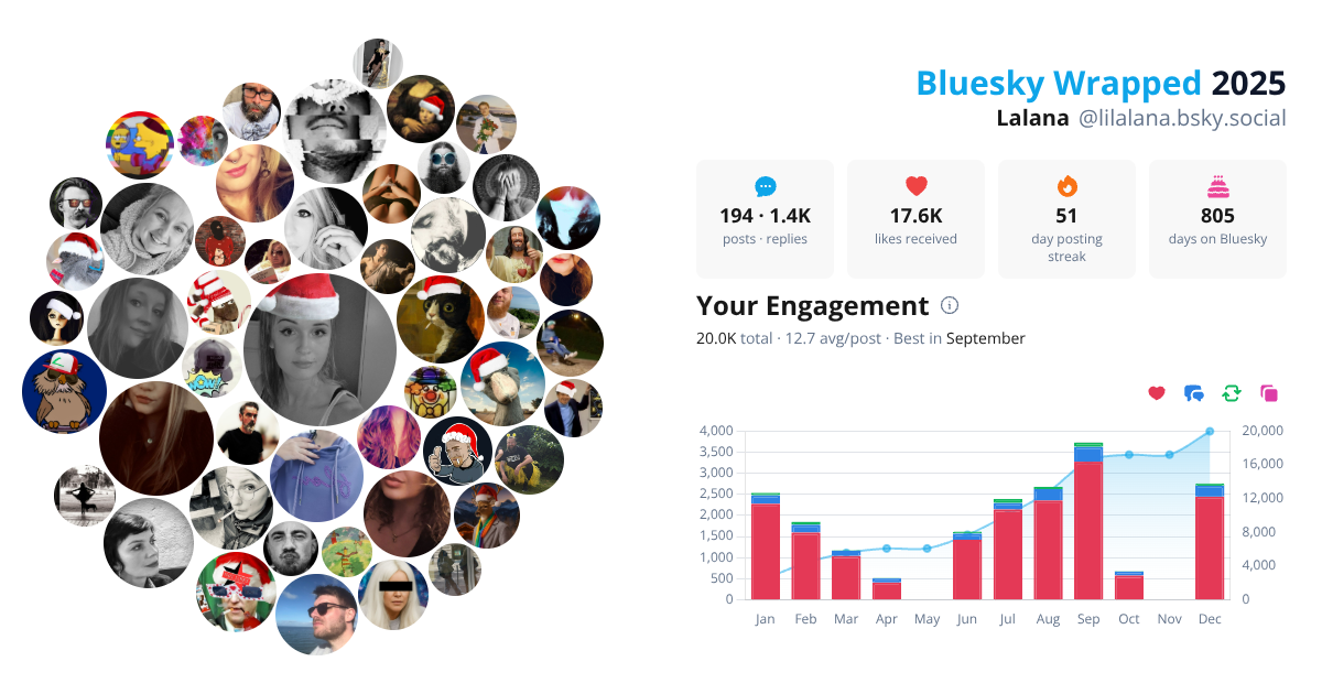 Your Bluesky Wrapped 2025 preview