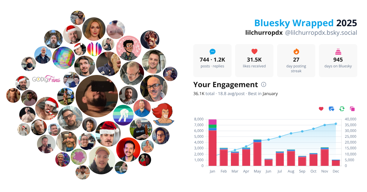 Your Bluesky Wrapped 2025 preview