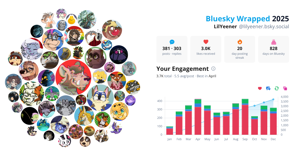 Your Bluesky Wrapped 2025 preview